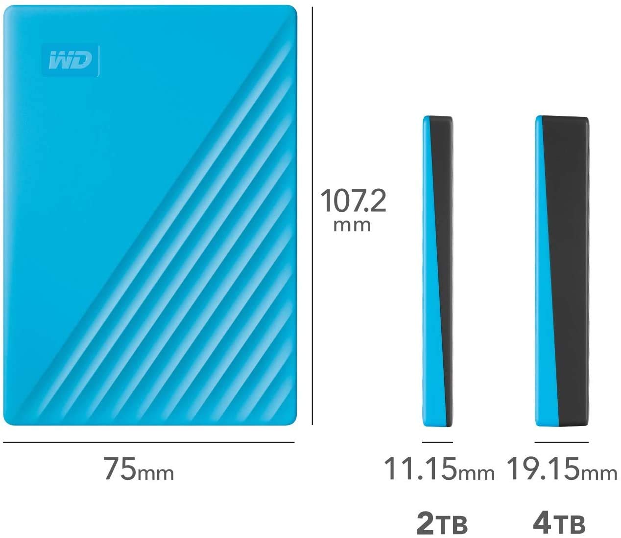 Amazon | 【セット買い】WD ポータブルHDD 2TB USB3.0 ブルー