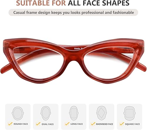 Miniatura 10 de Eyekepper Gafas de lectura estilo ojo de gato para mujeres lectores elegantes - transparente +2.50