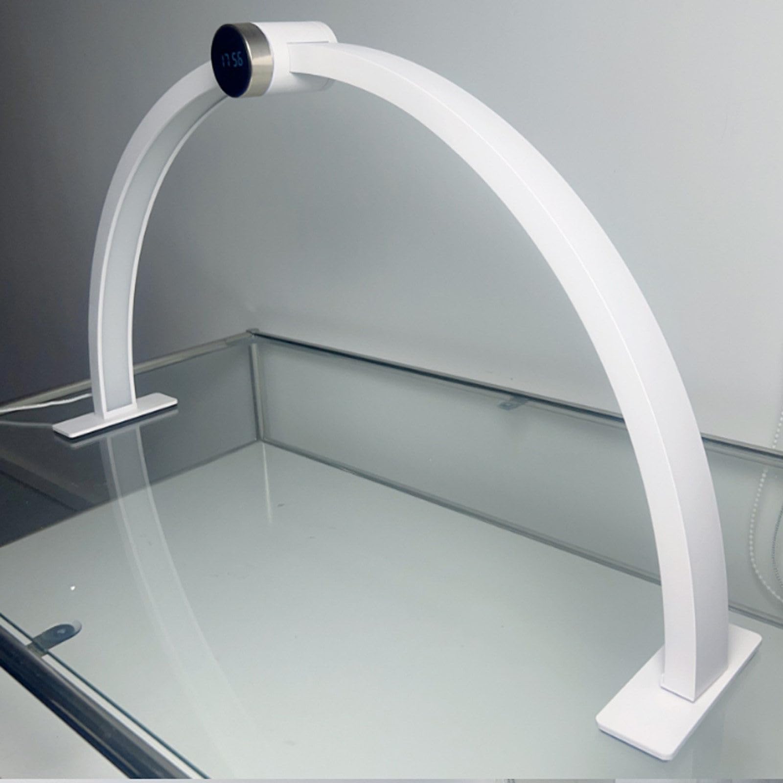 Lampada da Scrivania per Unghie A Mezzaluna A LED con Display A LED, Lampada per Estetisti da 40 W 3000-6000 K/Luce per Manicure-Attenuazione Continua/Touch+Regolazione della Rotazione,D