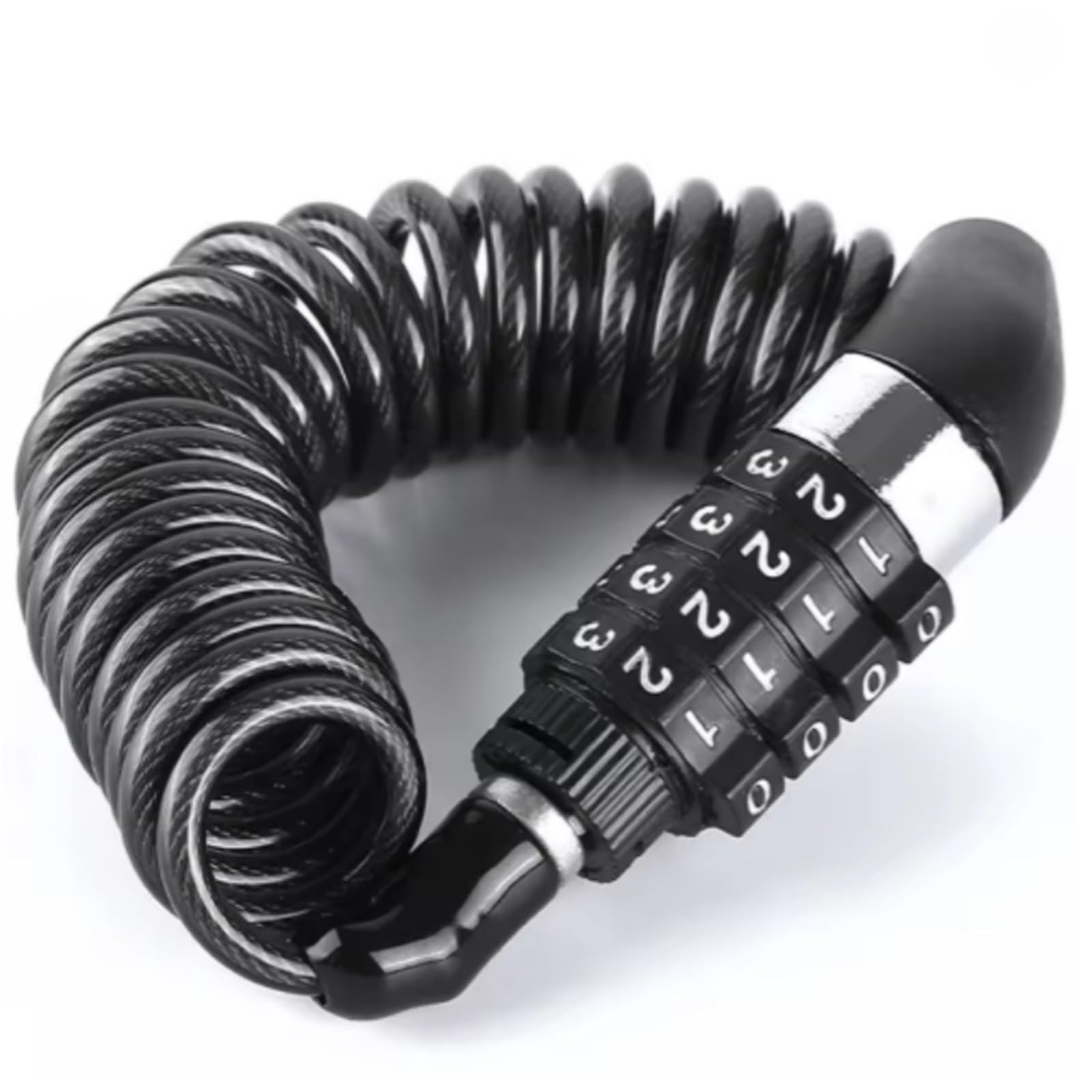 Dgoingpi One Color Motorbike Lock Security Motorcycle Chain And Padlo Anti-Theft 4-Digit Combination Lock Steel Cable Chain Security Accessory With Password Protection