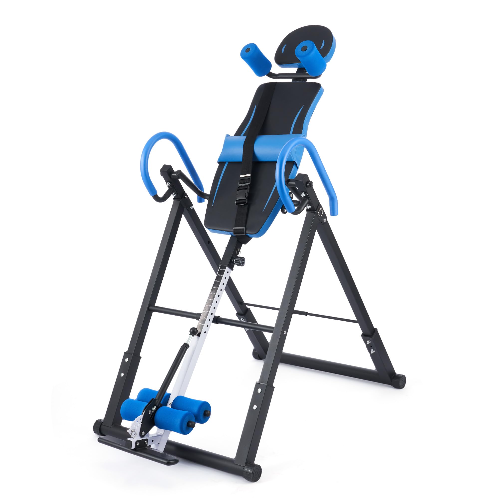 ZELUS Table d'Inversion Pliable Réglable Équipement pour de Gymnastique à Domicile Entraînement par Gravité pour la Thérapie Naturelle de Soulagement des Douleurs du Dos