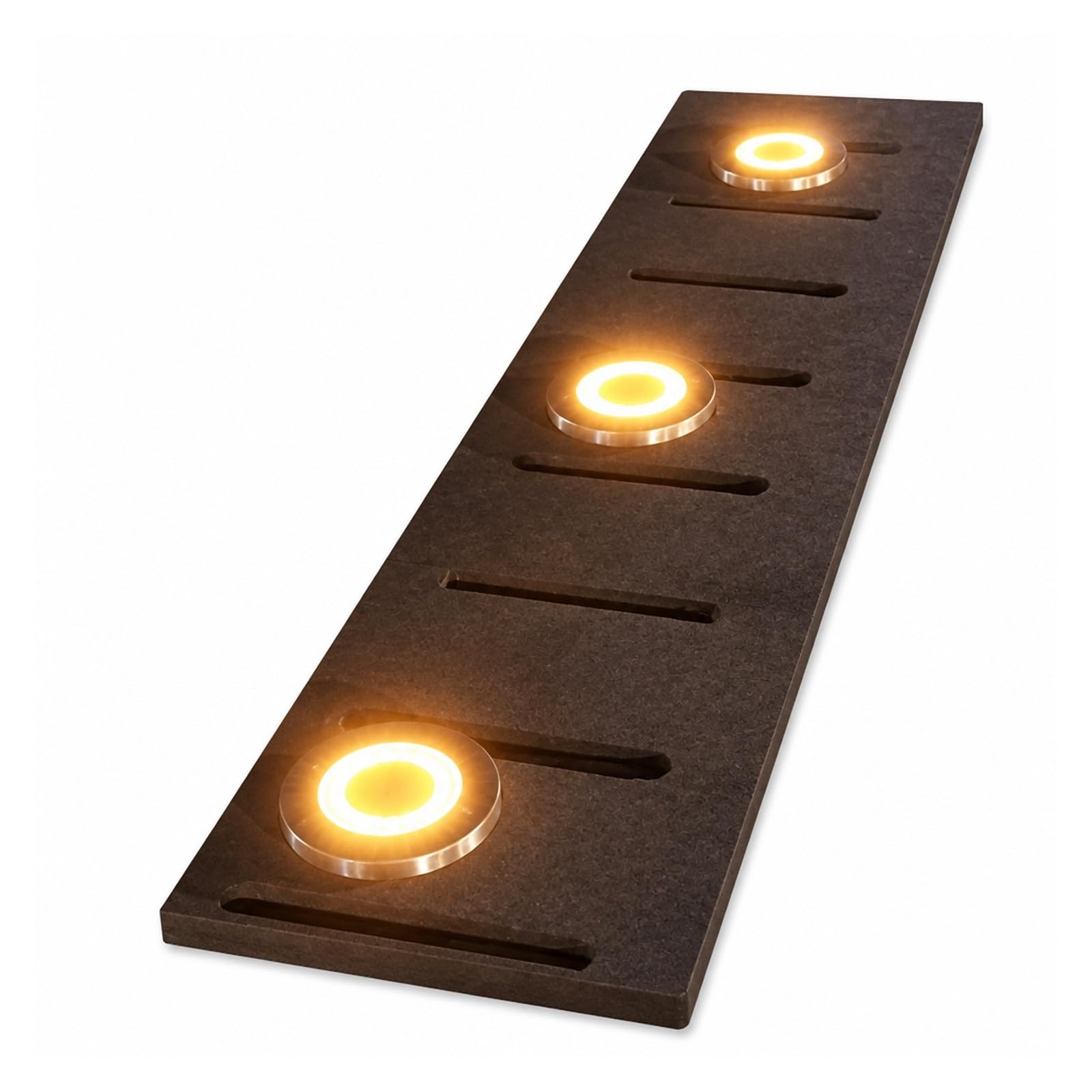 Lampy Solarne Naziemne, Lampa Słoneczna 8LED do ścieżki tarasowej(Black-Warm Light)