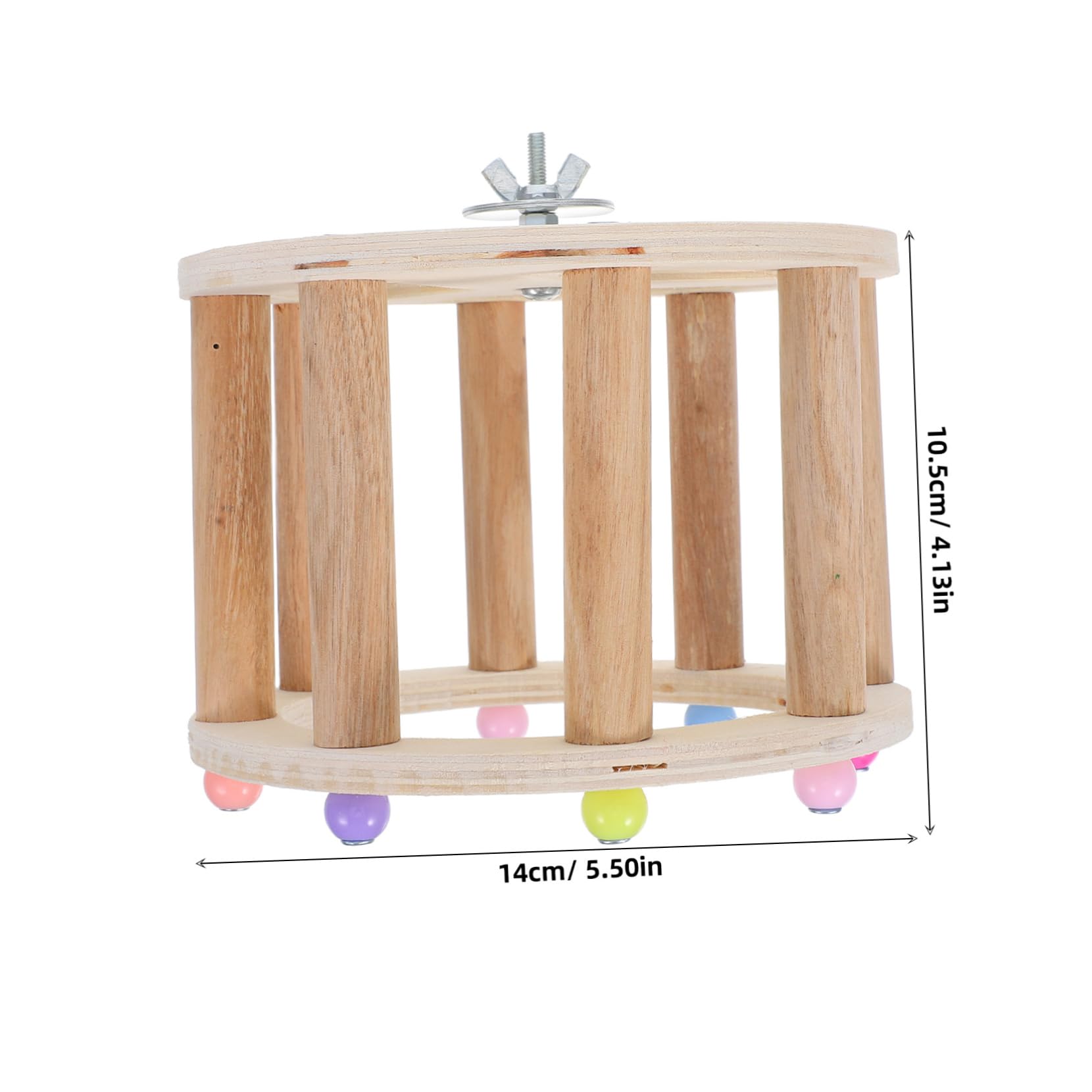 DECOMELODY Parrot Running Wheel for Birds Small Spinning for Parakeets and Cockatoos Interactive Rotating Activity for Bird Cage Fun Exercise for Parrots and