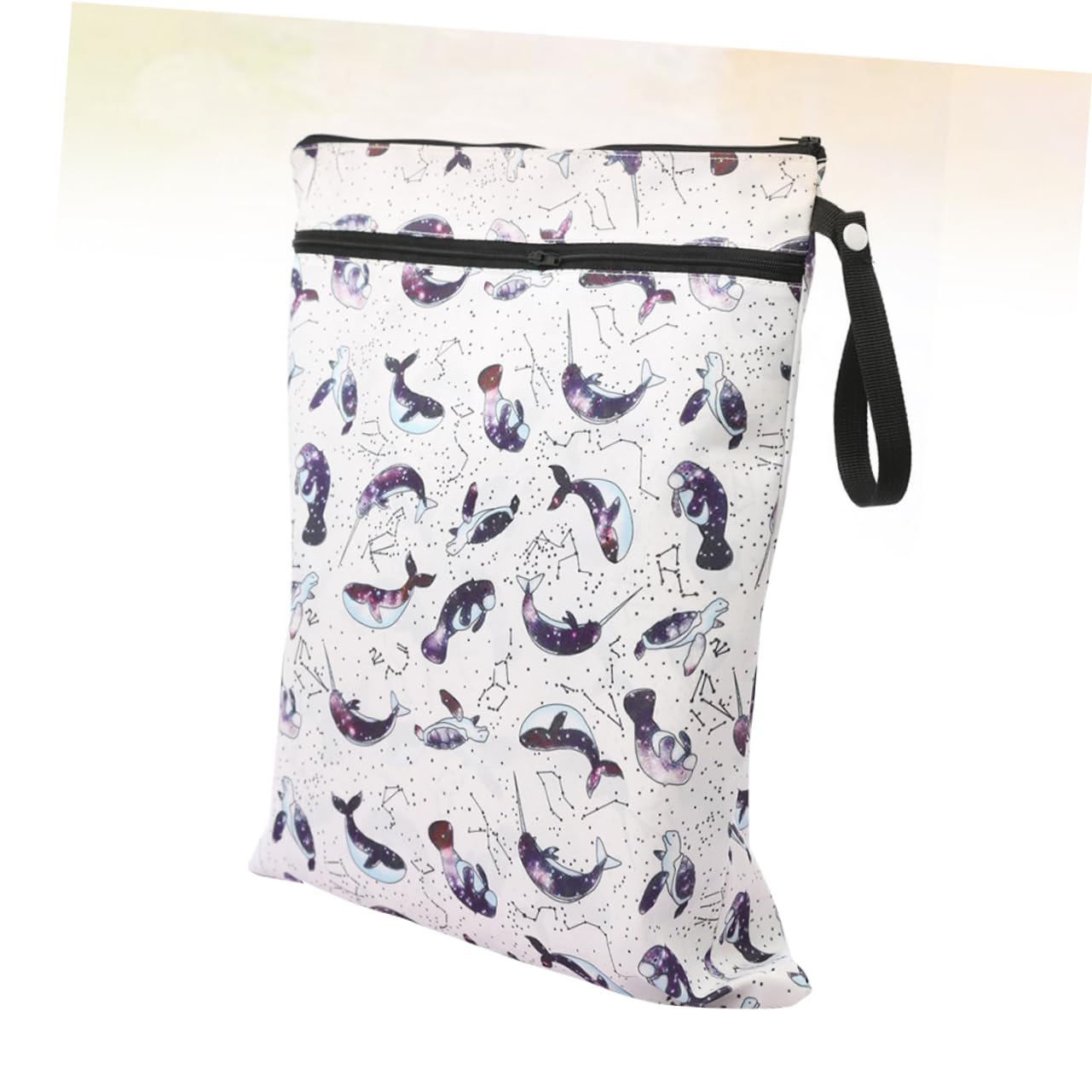 2piezas Bolsa De para Bebés Bolsa De Almacenamiento Reutilizable Diseño Impreso Contenedor para Secos y Húmedos para Uso Interiores y Exteriores