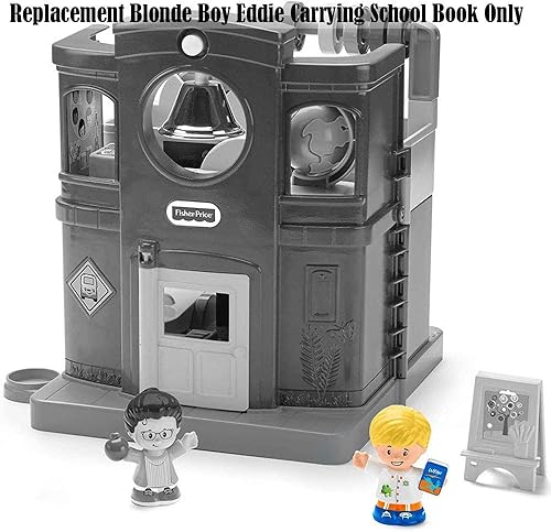 Miniatura 4 de Pieza de repuesto para Fisher-Price Little People Friendly School Playset - GCK46 ~ Blonde Boy Eddie Carrying School Book