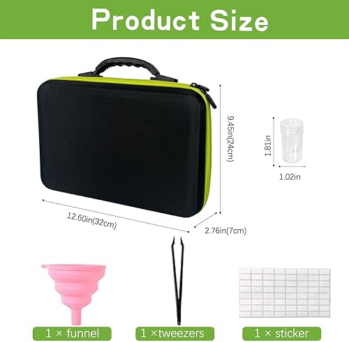 Miniatura 2 de 60 Slots Plant Seed Storage Containers, Seed Storage Organizer with Labels Tweezers Funnels and Zipper BagsGarden Seed Saving Box Suitable for