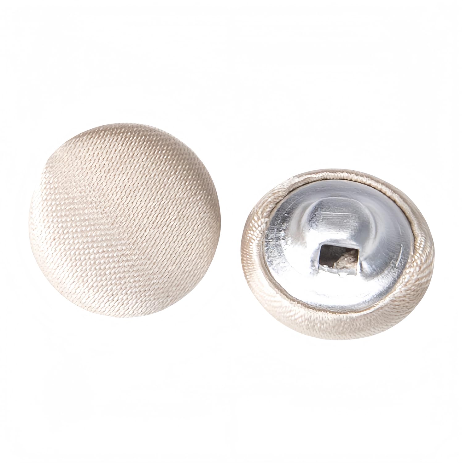 10 Pcs Satin Covered Metal Shank Buttons Cloth Buttons for Wedding Dress Tuxedo Suits