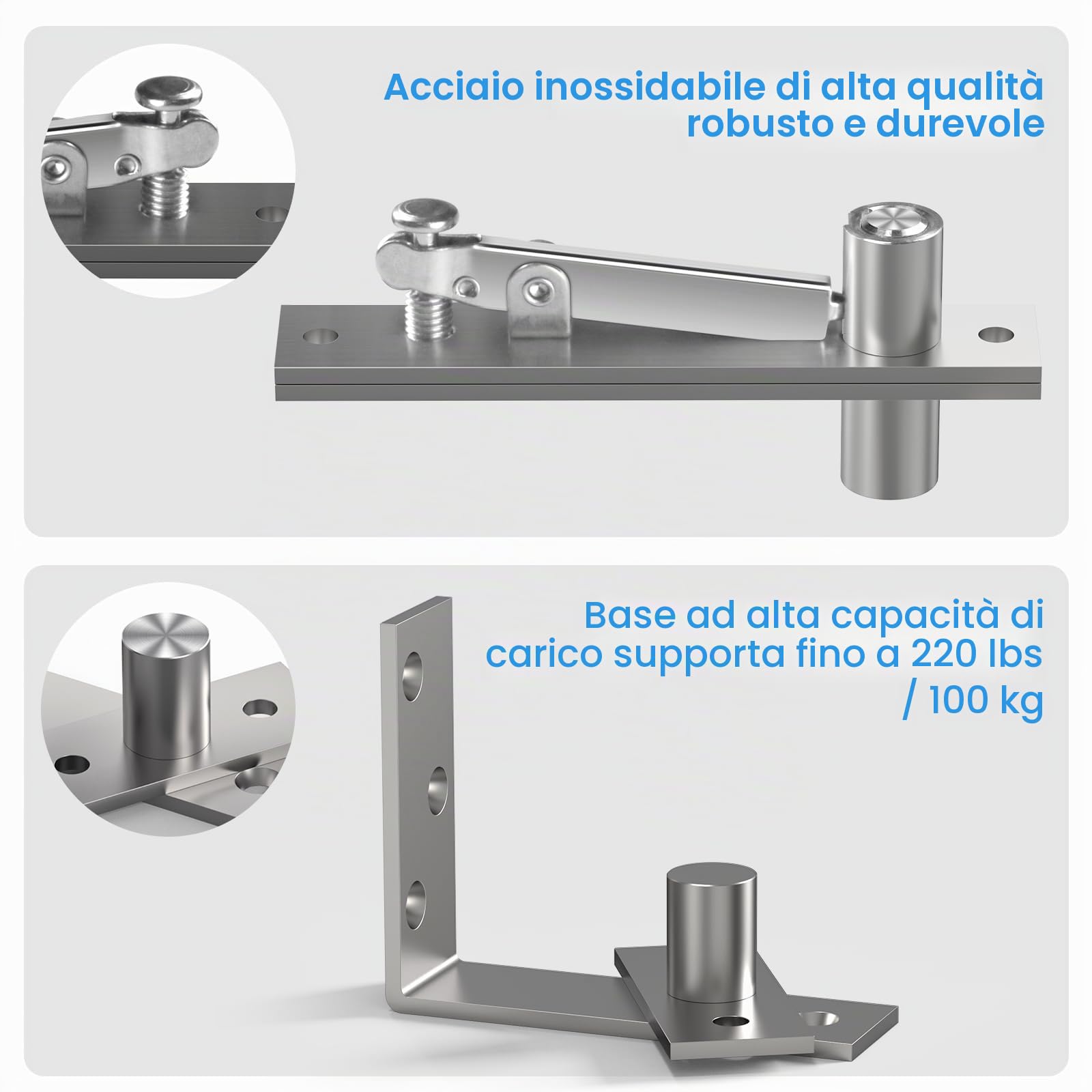 Cerniera girevole, resistente, per porta nascosta, libreria, cerniera per porta segreta in legno, rotazione di 180 gradi, sistema di cerniera invisibile in acciaio inox, a forma di L