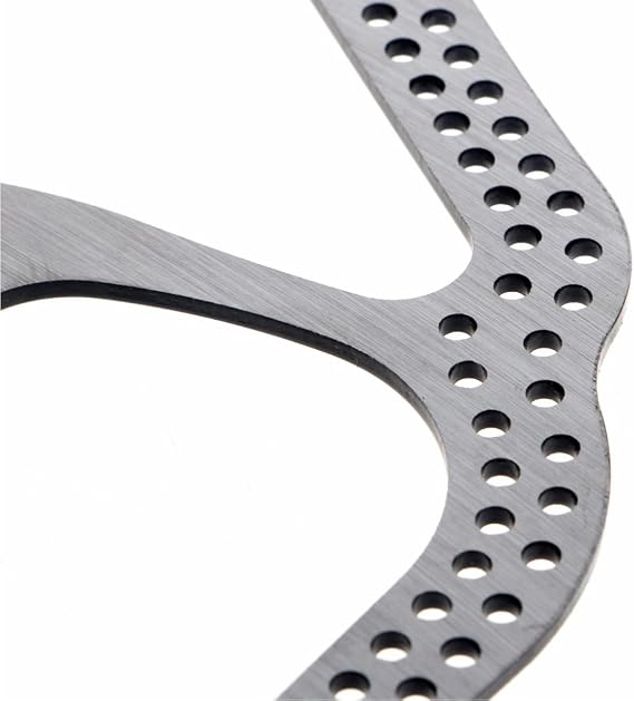 160mm Disc Brake Rotor with 6 Bolts Stainless Steel Bicycle Rotors Fit for Road Bike, Mountain Bike, MTB, BMX (Stainless Steel, 2pcs)