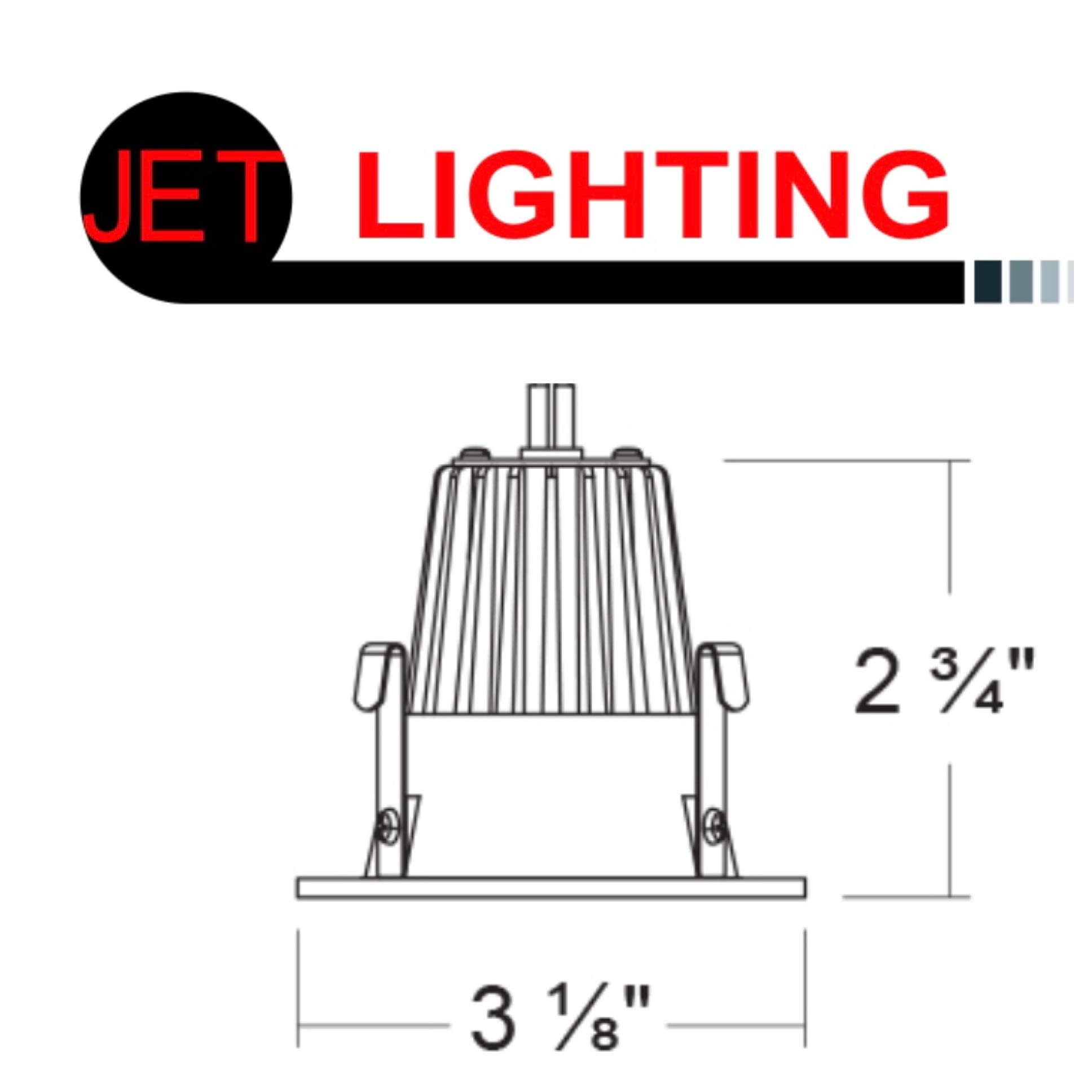 JET LIGHTING 2” Inch LED Recessed Lighting Retrofit Trim, DIMMABLE Downlight, Smooth Finish, 3000K Soft White Light, 9W,640L Lumens, White, UL Listed, Title 24 Certified, Energy Star (1 Pack)