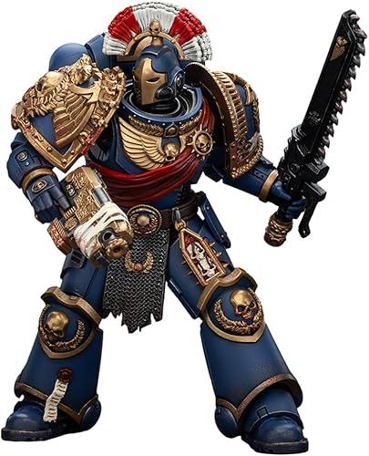 Miniatura 4 de JOYTOY 118 Warhammer 40,000 4 pulgadas Figura de acción Ultramarines Bladeguard Veteran 02 V2 Anime Collection Modelo