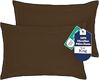 Vista 74 de Royale Linens Paquete de 2 fundas de almohada tamaño Queen de 20 x 30 pulgadas, microfibra cepillada de 1800, fundas de almohada de cama