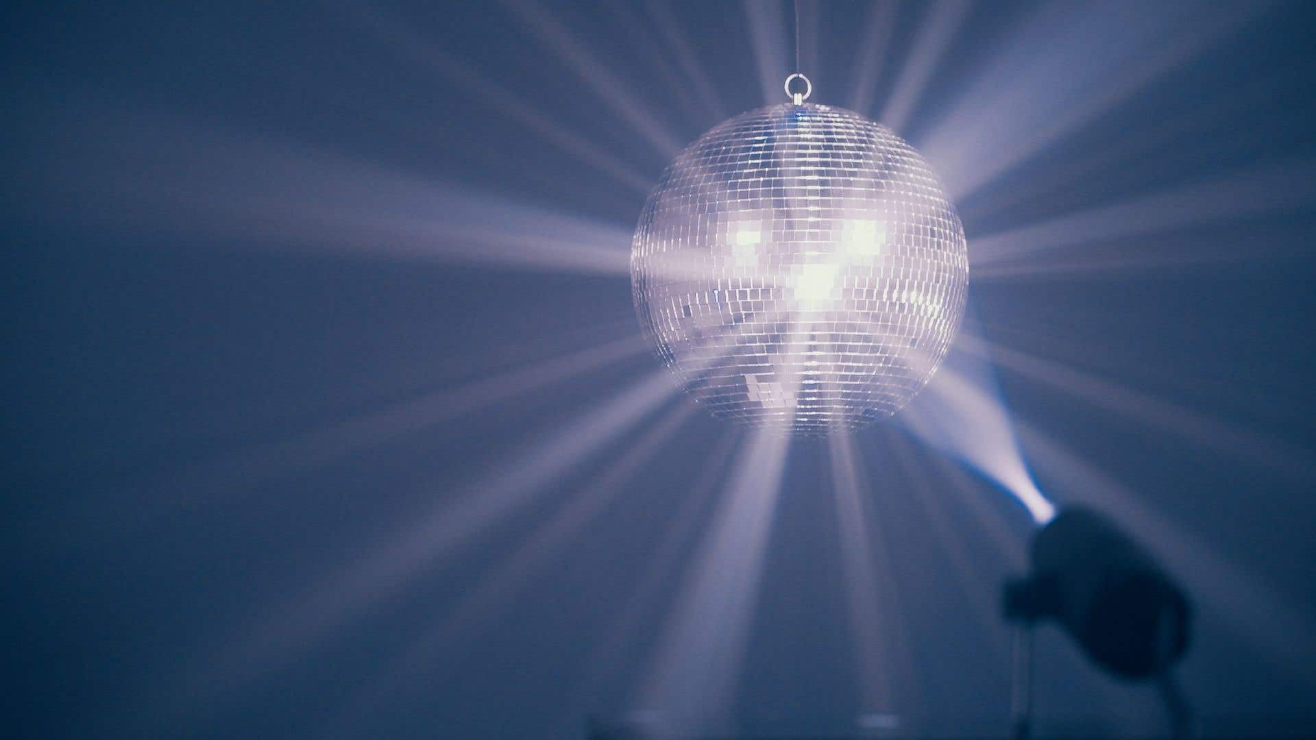Beamz Bola de espejos de 30 cm con foco LED