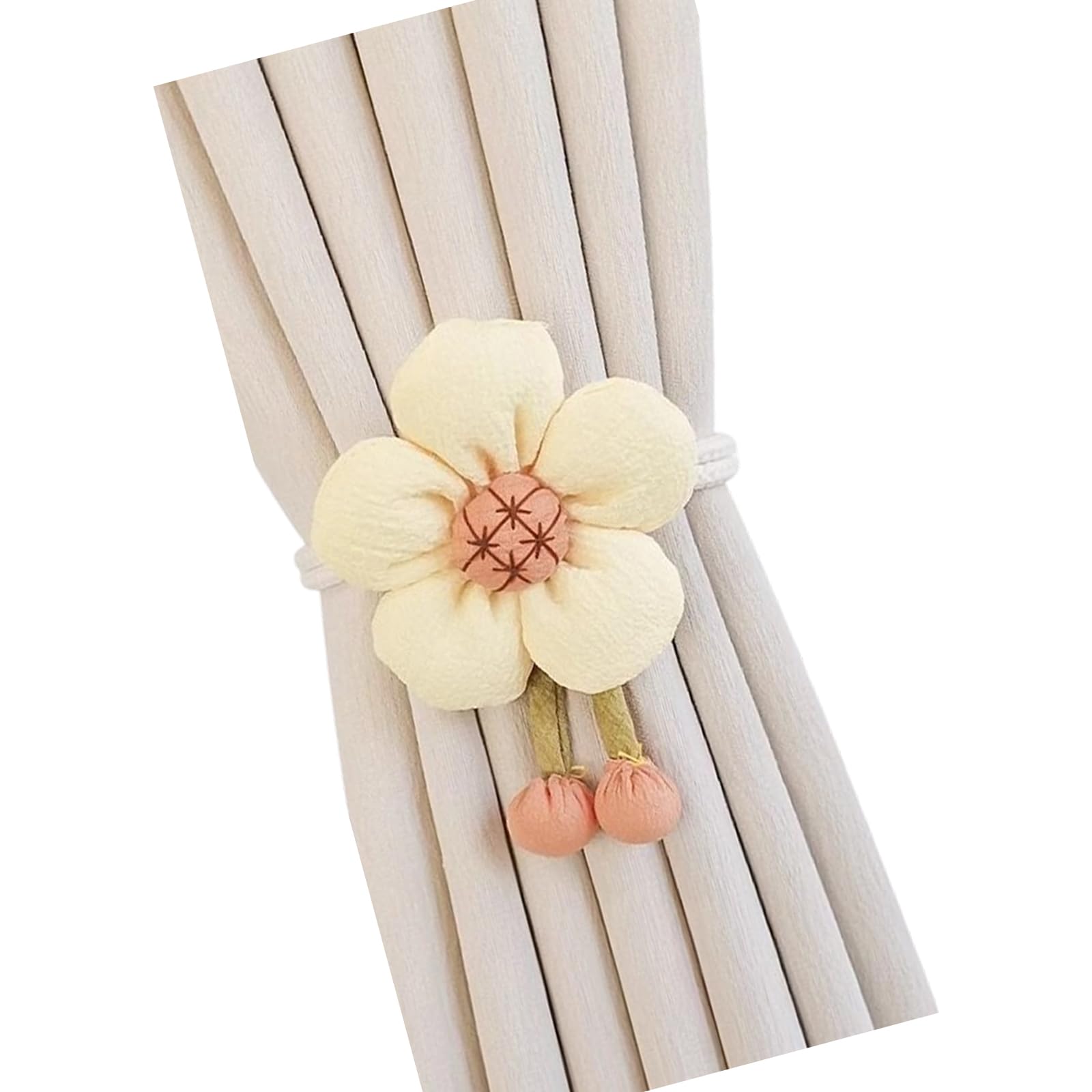 Jazuaiao None Drilling Drapery Holdbacks Holder Curtain Tiebacks Flower Window Curtain Bind Rope Decorative Curtains Holdbacks Tiebacks for Drapes