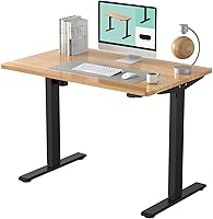 Vista 1 de Flexispot - Escritorio eléctrico de pie, soporte para computadora para oficina en casa, mesa de trabajo de altura ajustable