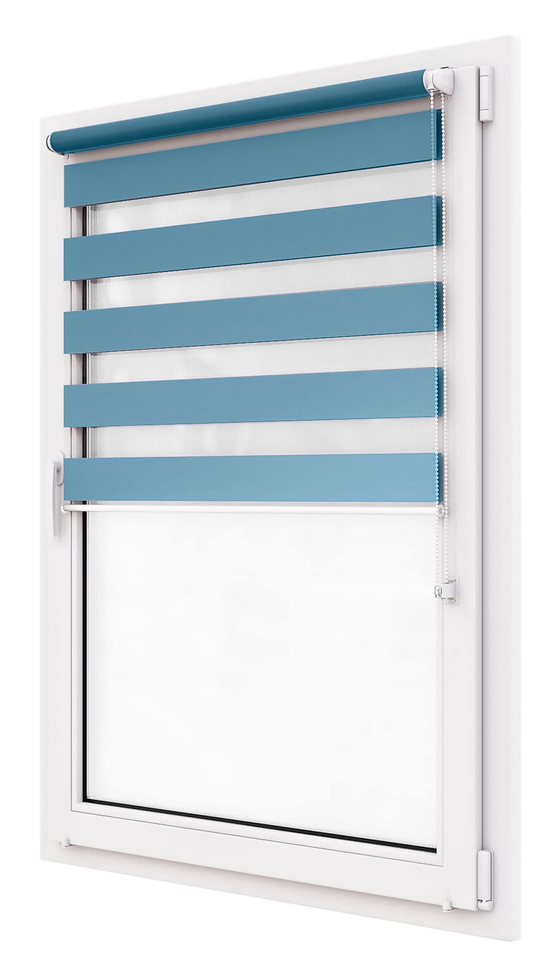 Doppelrollo ohne Bohren, 70x220 cm Stoffgröße, Duo Rollo Klemmfix, Easyfix, lichtdurchlässig und verdunkelnd, Day&Night, Klemmrollo Sonnenschutzrollo Fensterrollo für Fenster & Türen
