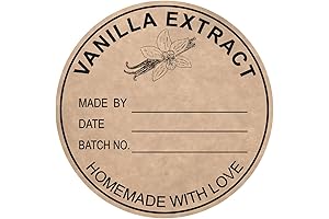 2-Inch Vanilla Labels: Enhance Your Homemade Vanilla Bottles and Pantry