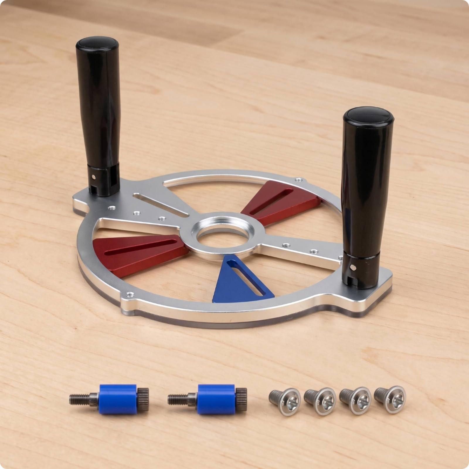 Herramienta Guía para Fresadora con Base Circular Ranurada y Ergonométricas Total en Fresado Ranuras y Recorte, Soporte De Guía Multifuncional Para Recortadora De Carpintería Con Buje De Eje