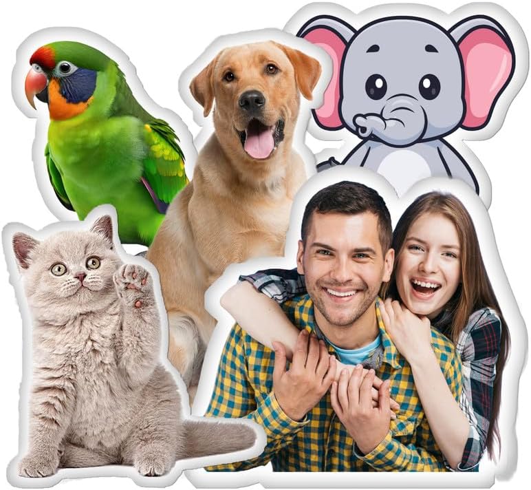 Se envía al día siguiente, hecha en Estados Unidos, almohada personalizada de la foto - Almohada personalizada con corte en forma de