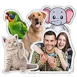 Ships Next Day, Custom Cutout Pillow from Photo - Personalized Face, Pet or Logo Pillow - Double Sided - Multiple Sizes