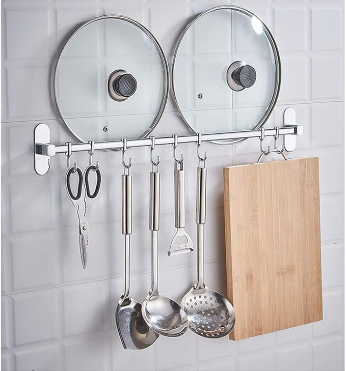 Altomoey Kitchen Rail Stainless Steel with 8 Sliding