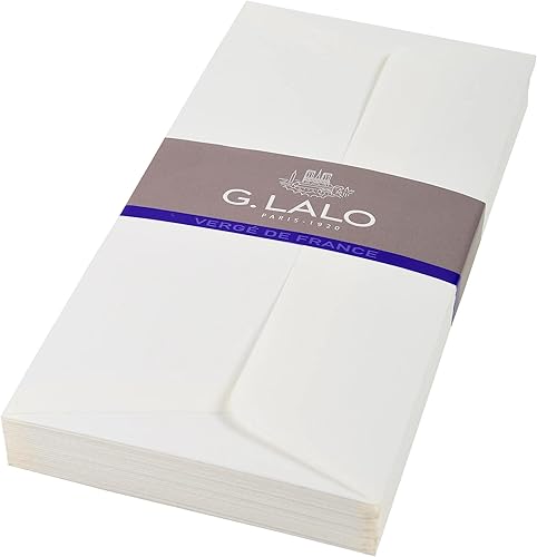 G.Lalo Gl46100 Verge de France - Sobres A4 (DL/Western Chief 6), tamaño tri-Fold, blanco, paquete de 25