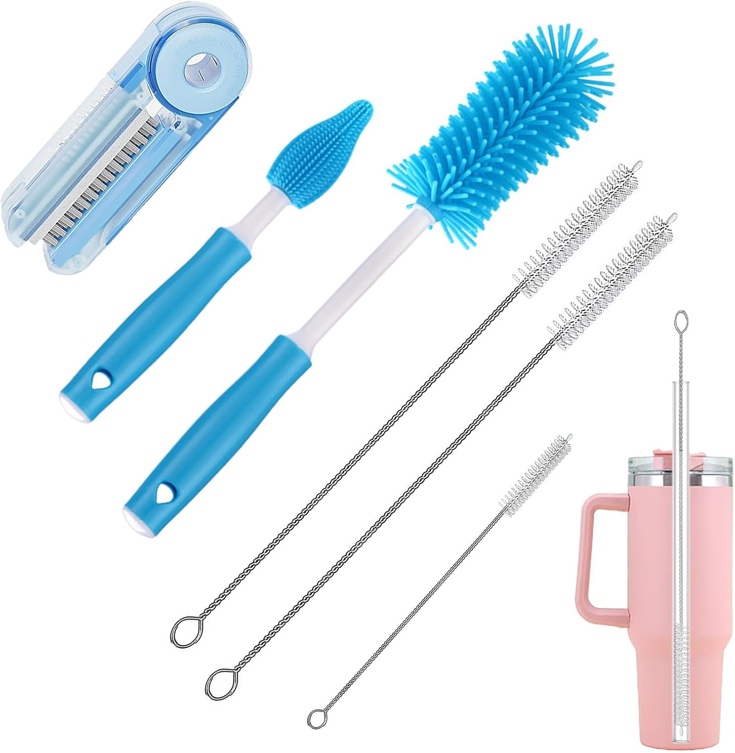 6Pcs Cup Cleaning Kit for Stanley, Bottle Brush Tube Cleaning Set, Long Handle Bottle Cleaner, Straw Brush Cleaner and a 3 in 1 Bottle Gap Cleaner, Multipurpose Cup Cleaner Kit. 6Pcs Cup Cleaning Kit for Stanley, Bottle Brush Tube Cleaning Set, Long Handle Bottle Cleaner, Straw Brush Cleaner and a 3 in 1 Bottle Gap Cleaner, Multipurpose Cup Cleaner Kit.