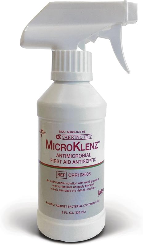 Medline MicroKlenz Antimicrobial First Aid Antiseptic, 8-oz Spray Bottle (Pack of 6)