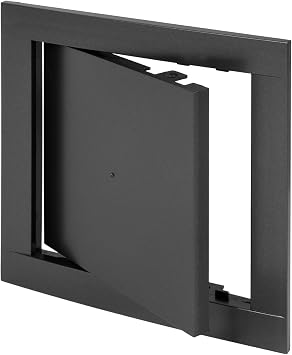 Vent Systems 6" x 6" Inch Anthracite Plastic Access Panel ABS Service Door Cover for Drywall, Wall, Ceiling Easy Open, Close for Plumbing, HVAC Systems Indoor Use for Home and Office Improvement
