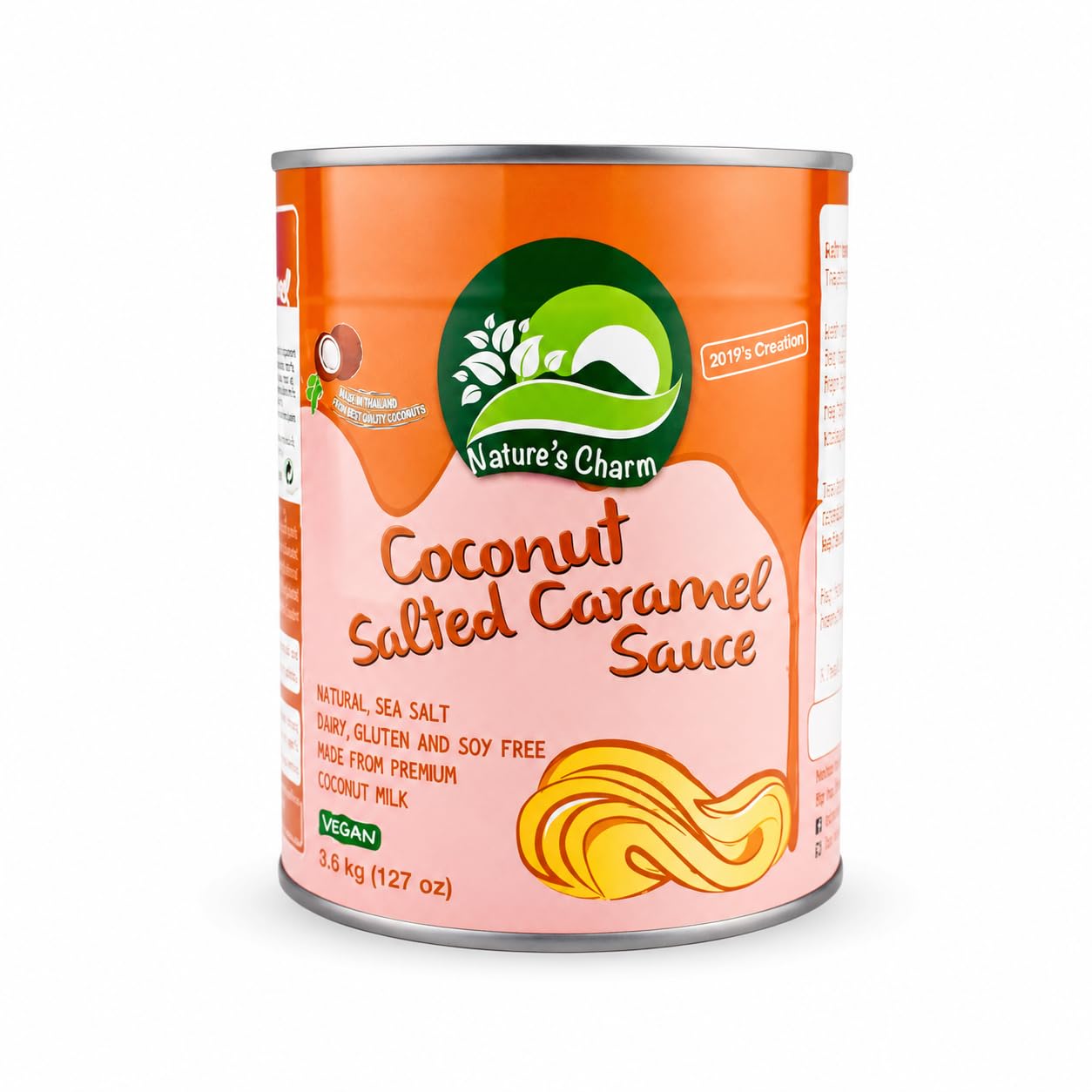 Nature's Charm Salsa Vegana de Coco y Caramelo Salado 3,6 kg