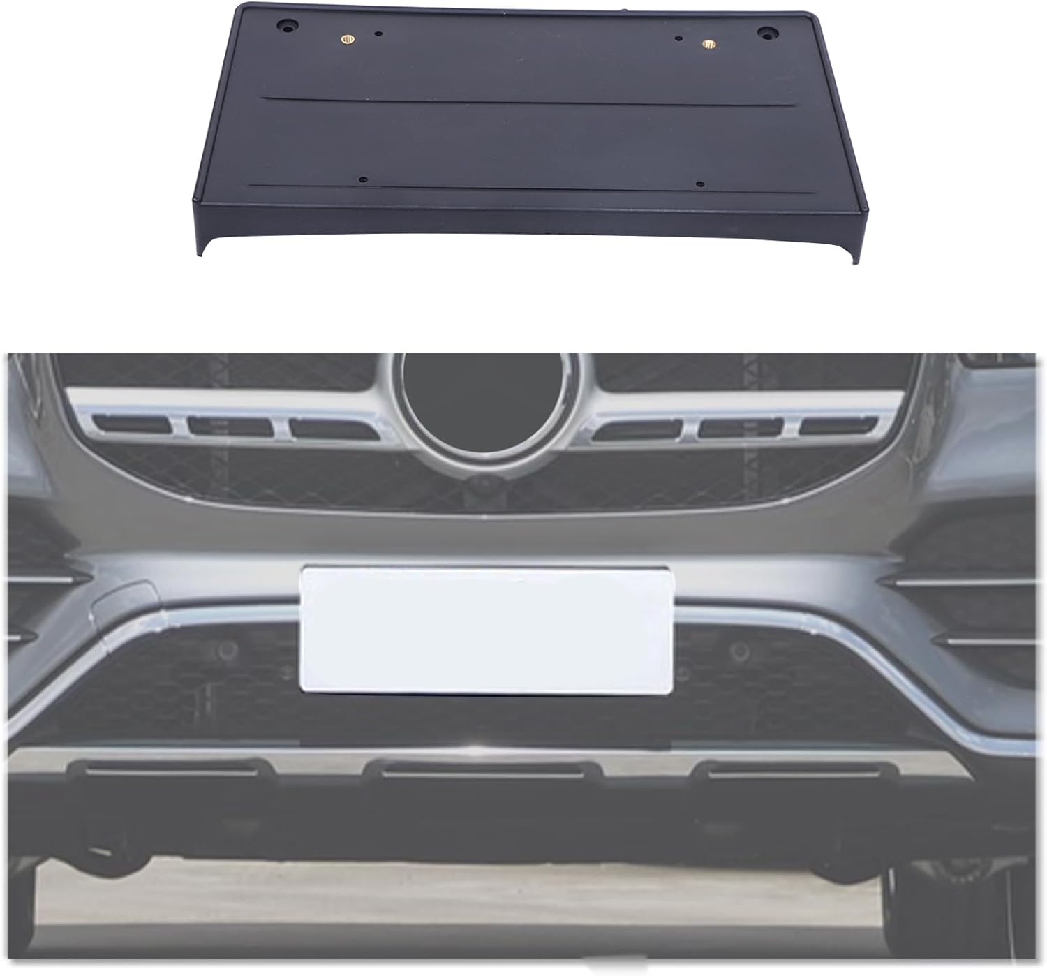 Car Front License Plate Mounting Bracket Compatible with GLS 2020-2025，Front Bumper Tow Hook License Plate Mount Bracket OE：MB1068169 | 1678851909