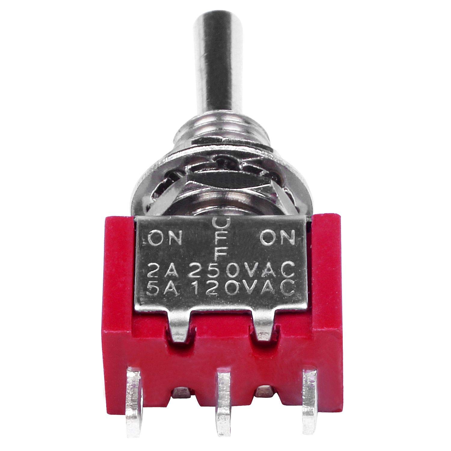 4PDT Toggle Switch – 3 Position ON/OFF/ON, 12 Pin, 12mm Bat Handle, 15A 250VAC / 10A 380VAC