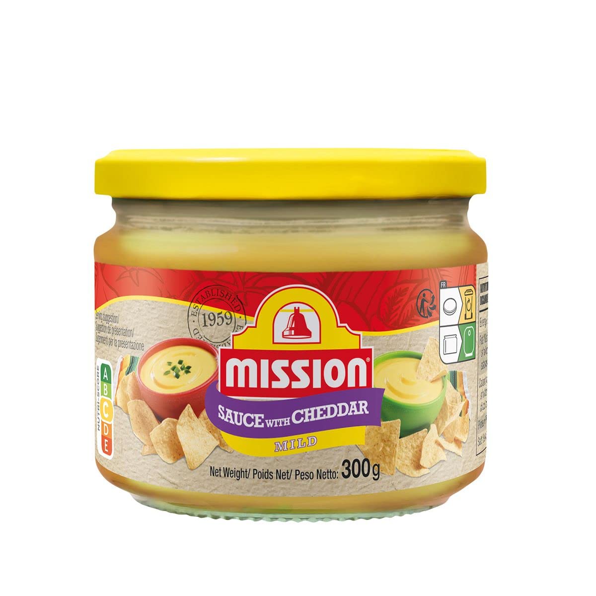 Lot de 3 unités *** MISSION Sauce fromage cheddar bocal 300g