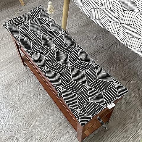 Long Bench Cushion Pad 2/3 Seater Furniture Chair Cushion Soft Rectangle Bench Mat Cushion for Indoor Outdoor Garden Patio Bench Furniture Washable Cover