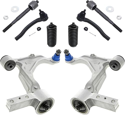 Miniatura 1224 de Detroit Axle - Kit de brazos de control de extremo delantero RWD para Dodge Ram 03-06 2500 3500, 2 brazos de control superior con rótula 2 varillas