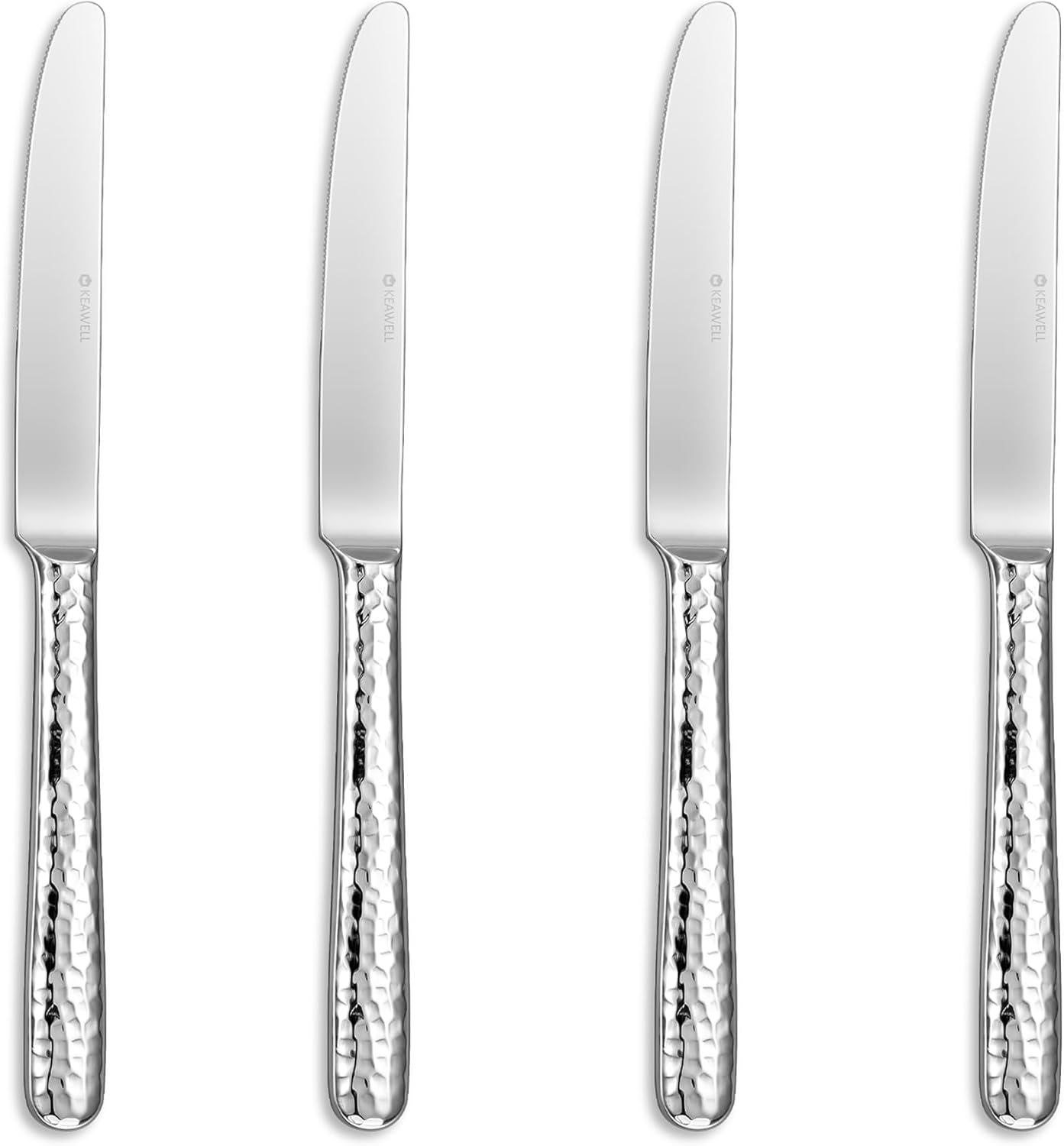 KEAWELL 9.3\” Louise Stainless Steel Dinner Knives Set of 4 – Dishwasher Safe