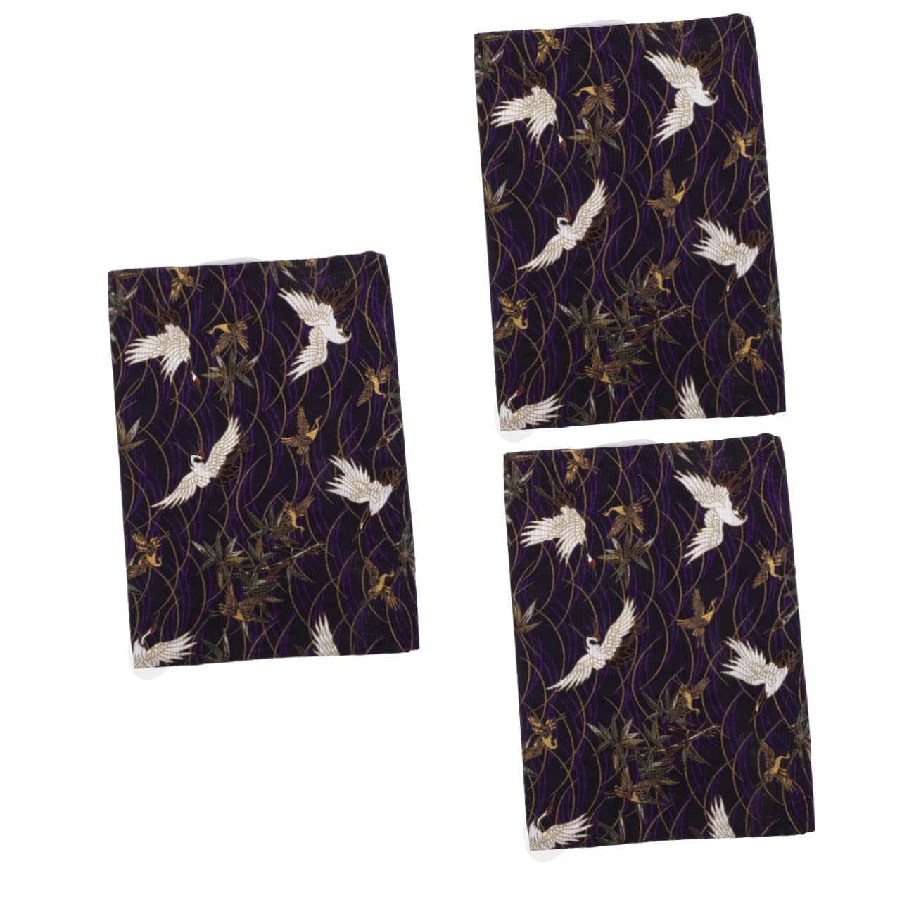 SEWACC 3piezas Cubierta De Libro Ajustable Para Estudiantes Protector De Libros Delicado y Decorativo Para Cuadernos y Textos Marino Diseño De Grulla