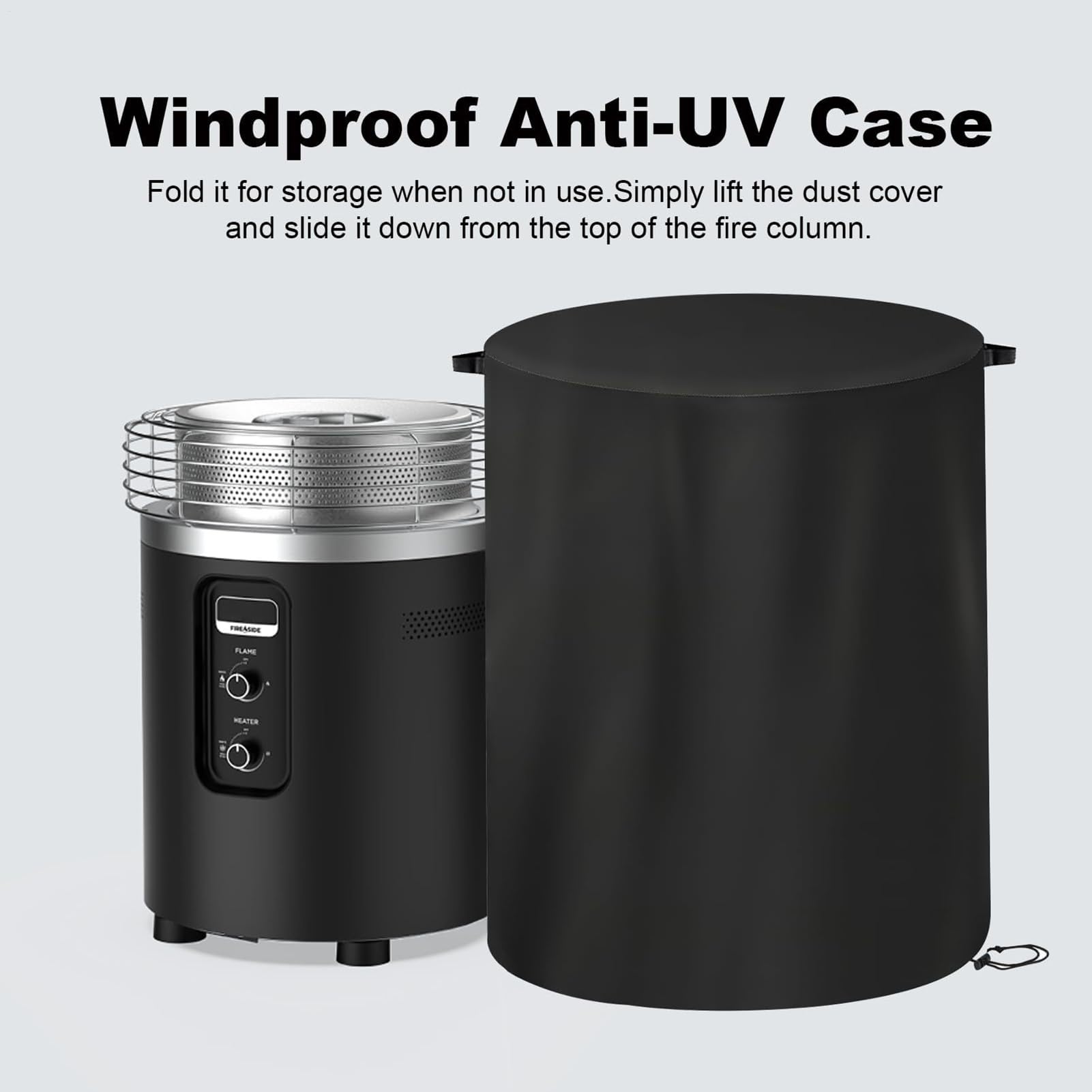Protectora para Fogón Exterior,Almacenamiento Impermeable | Cubierta para Columna de Fuego - Protege Contra Sol Nieve Lluvia Suciedad y Excrementos de Aves para Terraza Jardin Balcon y Patio