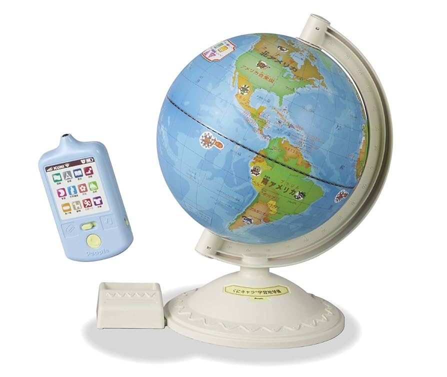 地球儀／くにキャラ／知育玩具／▶地球儀 2個・タッチフォン 1個・図鑑取説 1冊 Amazon.co.jp: くにキャラ学習地球儀 : 文房具・オフィス用品