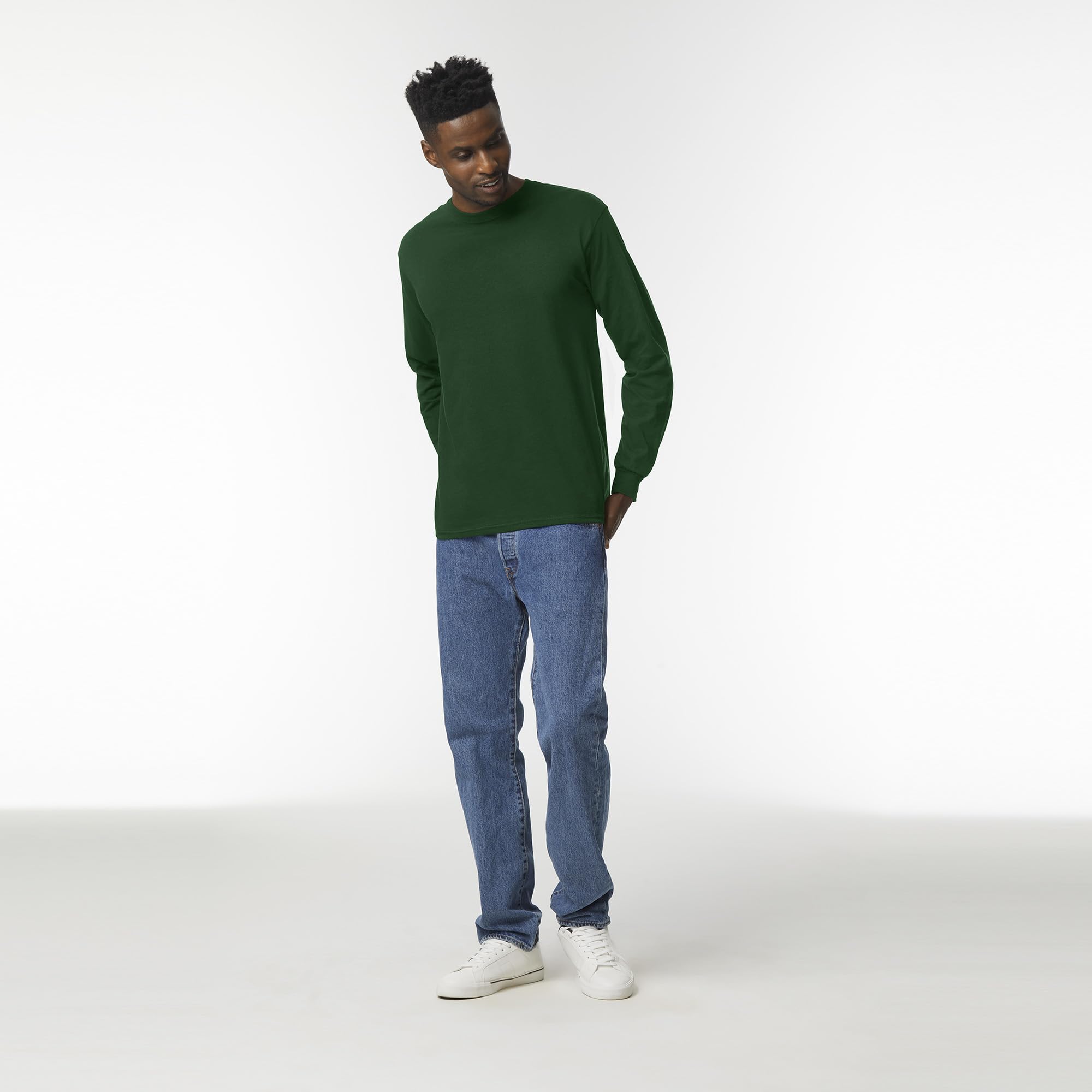 GILDAN Koszula męski Ultra Cotton Adult Long Sleeve T-Shirt, 2-Pack