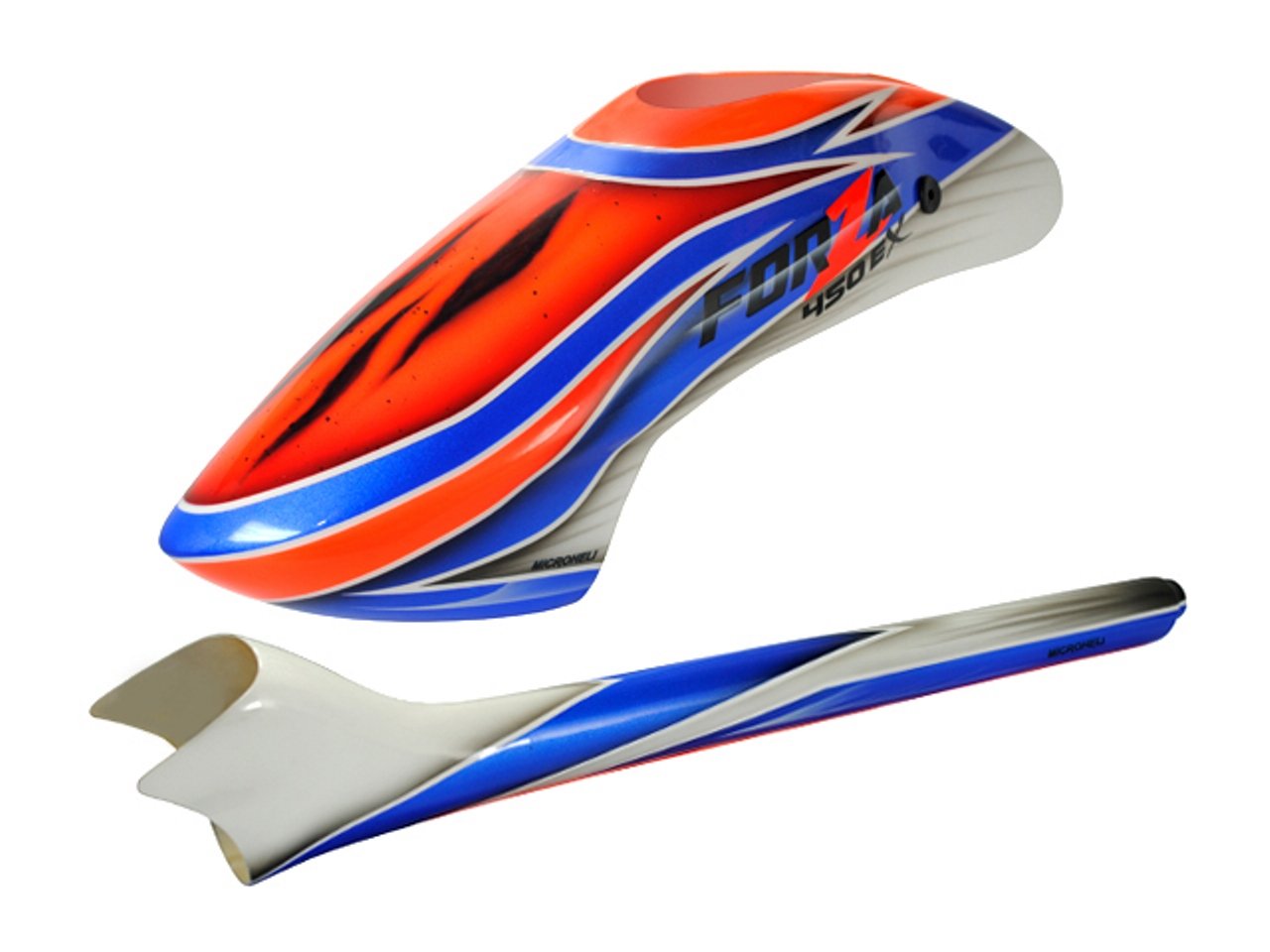 MICROHELI Airbrush Fiberglass Devil Mask Fuselage - Forza 450EX