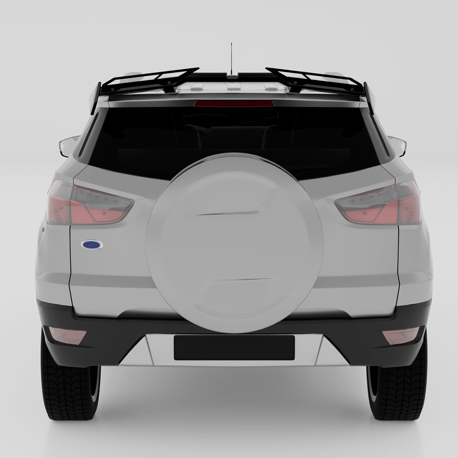 Rear Roof Spoiler Wing Compatible with for Ford Escape Ecosport Kuga Accessories SUV All Models All Years Painted Gloss Black GT Spoiler Hatch Mounted