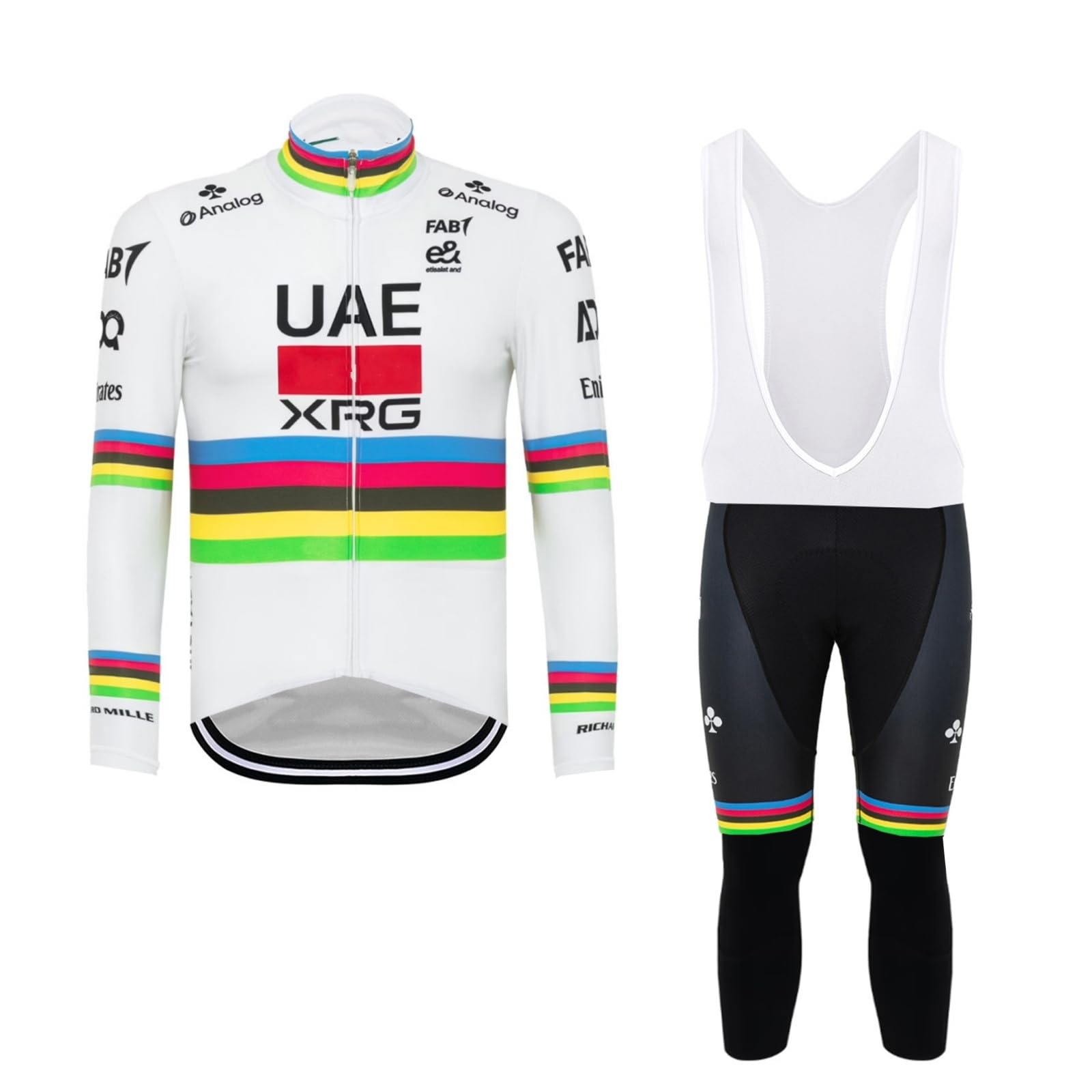 Set di maglia da ciclismo 2025 Team Pro, maniche lunghe da uomo, traspirante per ciclismo, Set primavera, abbigliamento ciclismo bici pantaloncini con bretelle
