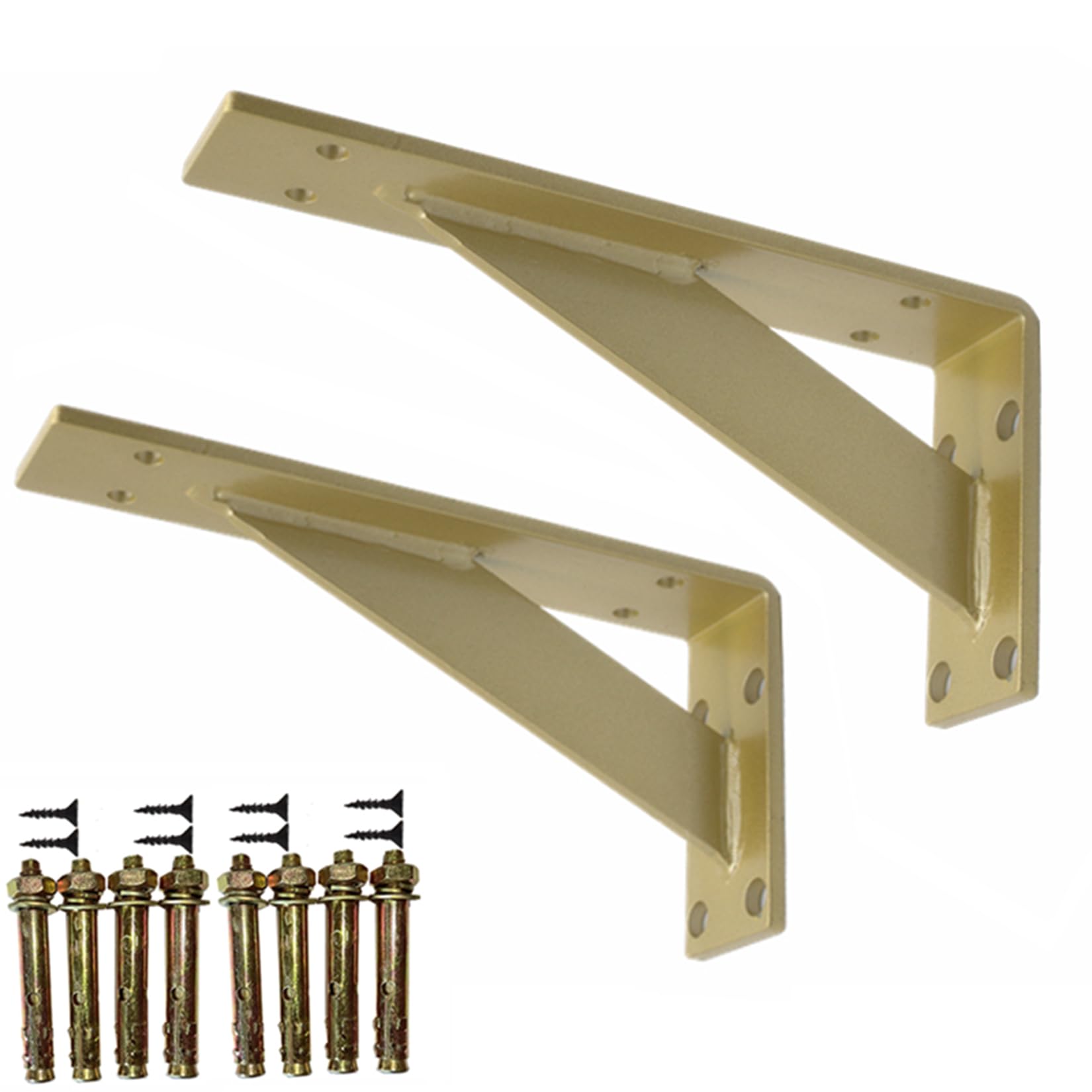1 Piezas Soportes para Estantes Pesados de Pared,Escuadras para Estanterias Triangulares de 90 Grados Angular para Biblioteca,Sala de Estar,Dormitorio,con Tornillos (20cm x 10cm)