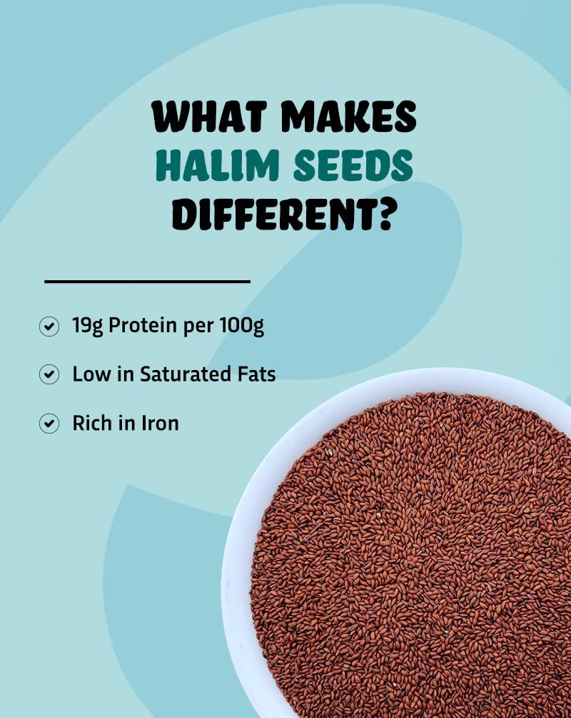 Halim Seeds 250g - Aliv Seeds | High in Fibre and Omega 3 | Garden Cress | Haleem Seeds | Immunity Booster Superfood