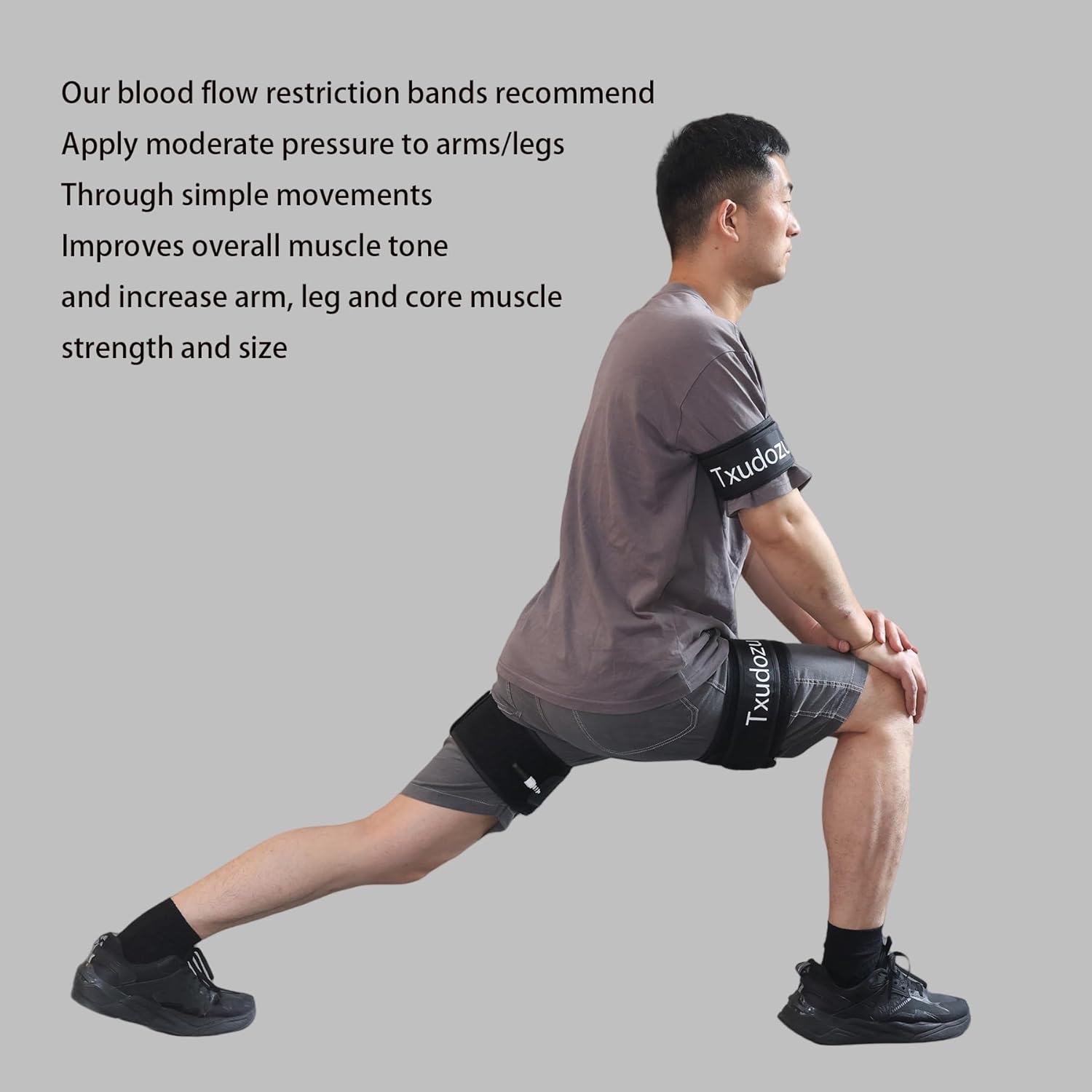 BFR Blood Flow Restriction Bands Complete Set, No Weight Lifting Required, Precision Pump to Apply Precise Pressure, Muscle Training, Suitable for Arm and Leg Occlusion Bands, Compact Suitcase