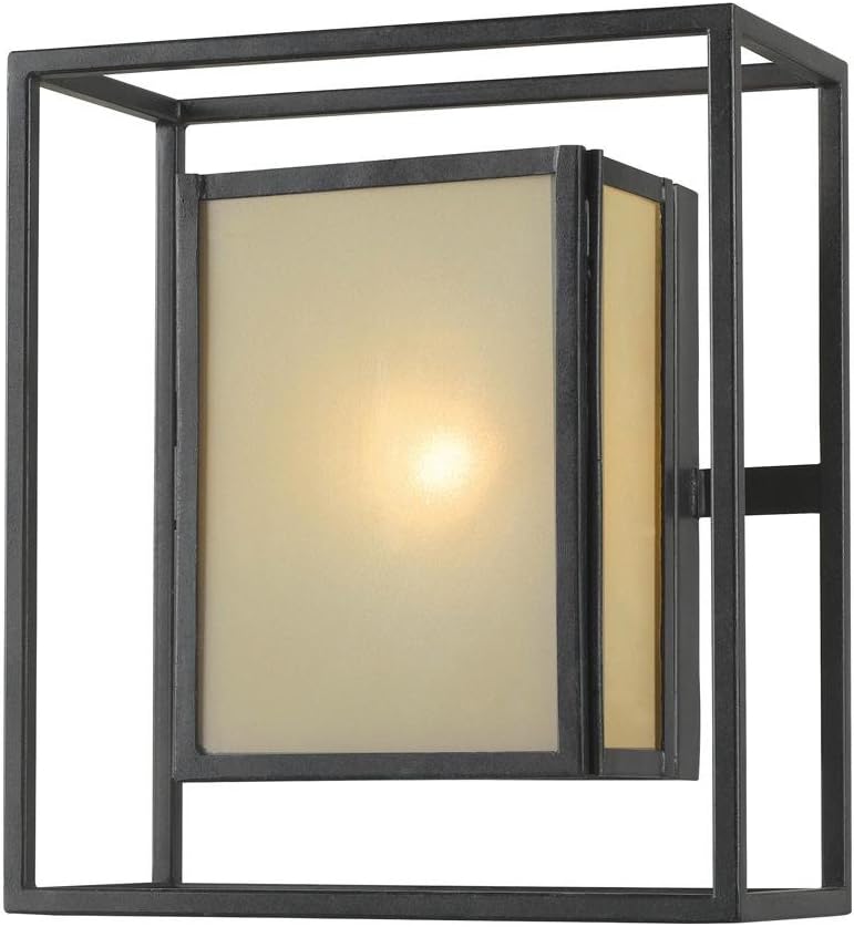 World Imports WI9066 1 Light Wall Sconce from the Hilden Collection, Aged Bronze