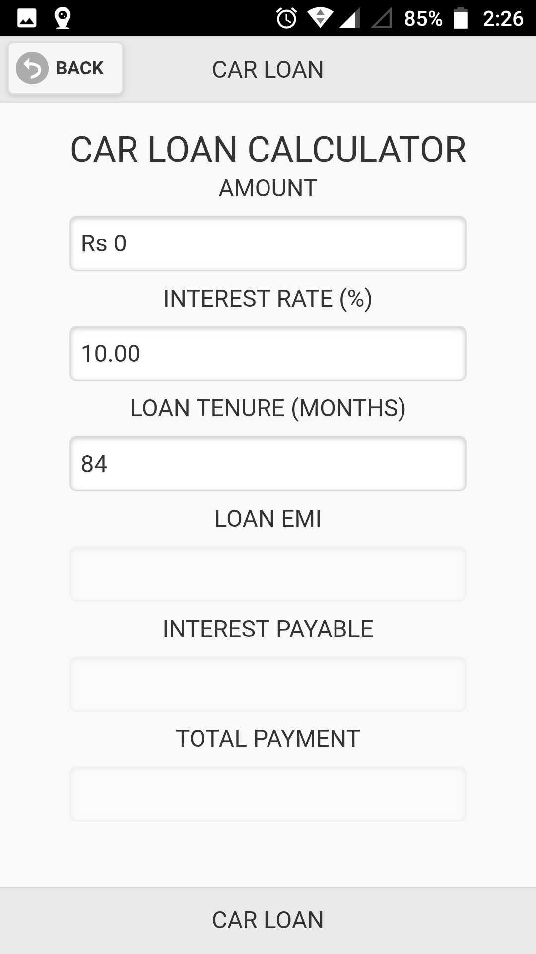 Loan EMI Calculator App on Amazon Appstore