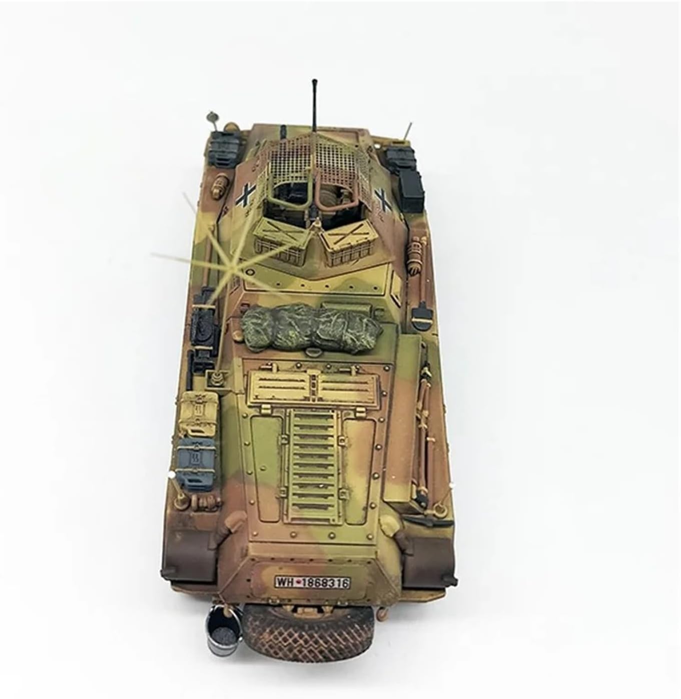 Realistic Tank 1:72 Scale for Sd.Kfz.234/1 Heavy Armoured Tank Model Kit Static Die Casting Collectible Ornaments Static Tank Model