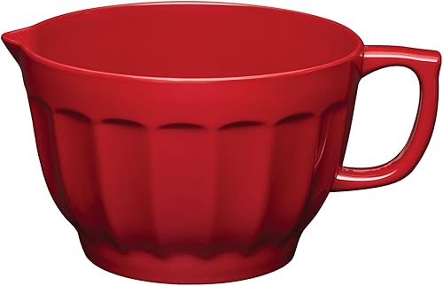 UP ware - Tazón de melamina con boquilla para verter, mango y base antideslizante, mango de agarre para mezclar y verter fácilmente, herramientas